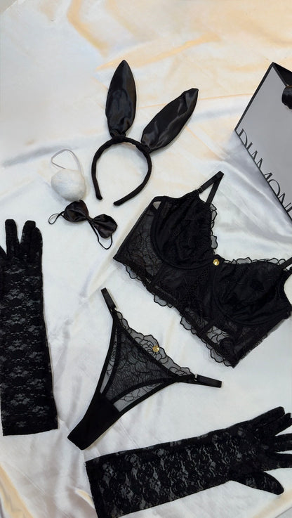 Disfraz de coneja negro